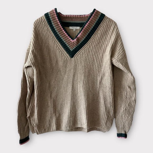 Madewell • Tipped Forrest V-Neck Sweater - Picture 4 of 10